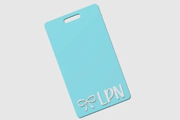 3D Bow LPN Badge Holder STL