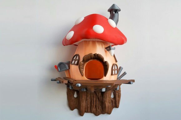 Adorable Mushroom Birdhouse 3D Print