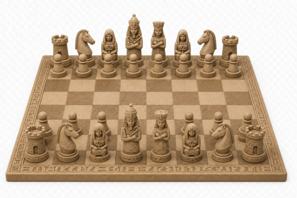 Ancient Egypt Chess Set - 3D Printable: A Unique and Engaging Way to Bring History to Life