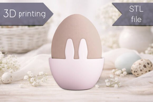Charming Bunny Easter Egg Holder 3D Print