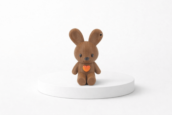 Charming Cute Knitted Bunny STL 3D Model for Your Creative Projects
