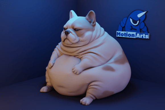 Chubby Bulldog: A Charming 3D Model for Your Creative Projects