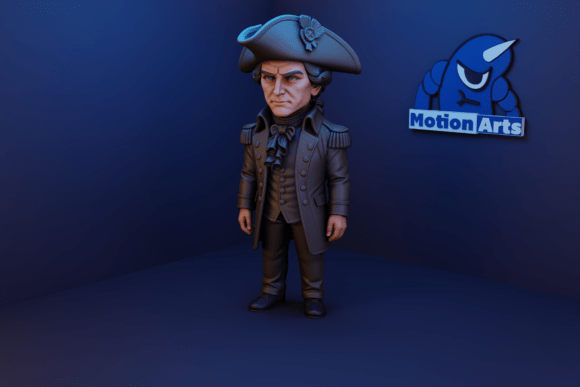 Classic Military Officer 3D Statue for Printing