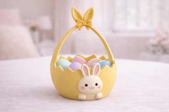Cute Easter Bunny Basket STL 084: A Strategic Addition to Your Spring Decor