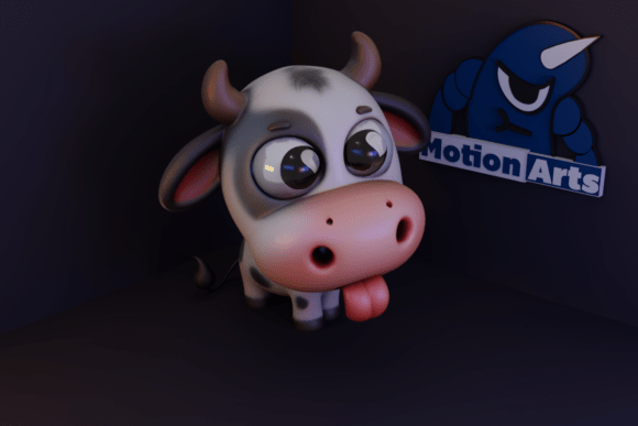 Cute Little Cow: A Charming 3D Model for Your Collection