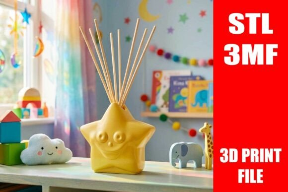 Discover the Cute Star Fragrance Diffuser: A High-Quality 3D Printing STL File for Your Home
