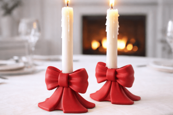 Elegant Ribbon Candlestick Holder for Charming DΓ©cor