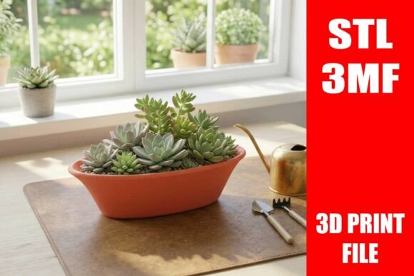 Embracing the Future of Home Decor: The Oval Terracotta Succulent Planter STL