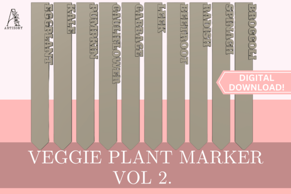 Enhance Your Garden with 10 Vegetable Garden Markers Vol 2 STL