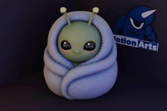 Exploring the Cute Curled-Up Alien Creature 3D Model for 3D Print
