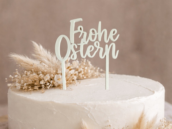 Frohe Ostern Cake Topper 3D-Druck 3MF