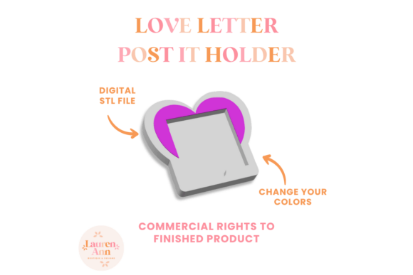 Love Letter Heart Post It Holder STL: A Charming and Practical Addition to Your Workspace