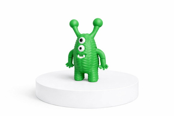Meet the Cute 2-Eyed Alien: A Charming Multi-Color 3D Print