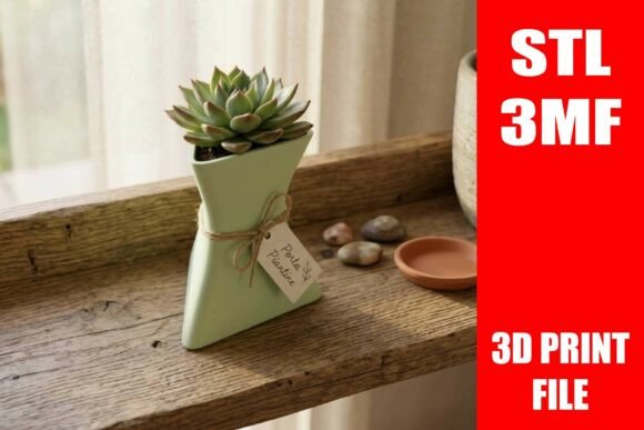 Modern Geometric Triangular Planter STL: A Stylish and Functional 3D Printing Project