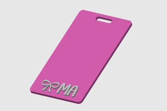 Stylish 3D Bow MA Badge Holder STL