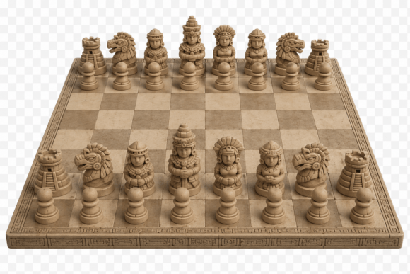 The Maya Civilization Chess Set-3d Print: A Strategic and Creative Tool